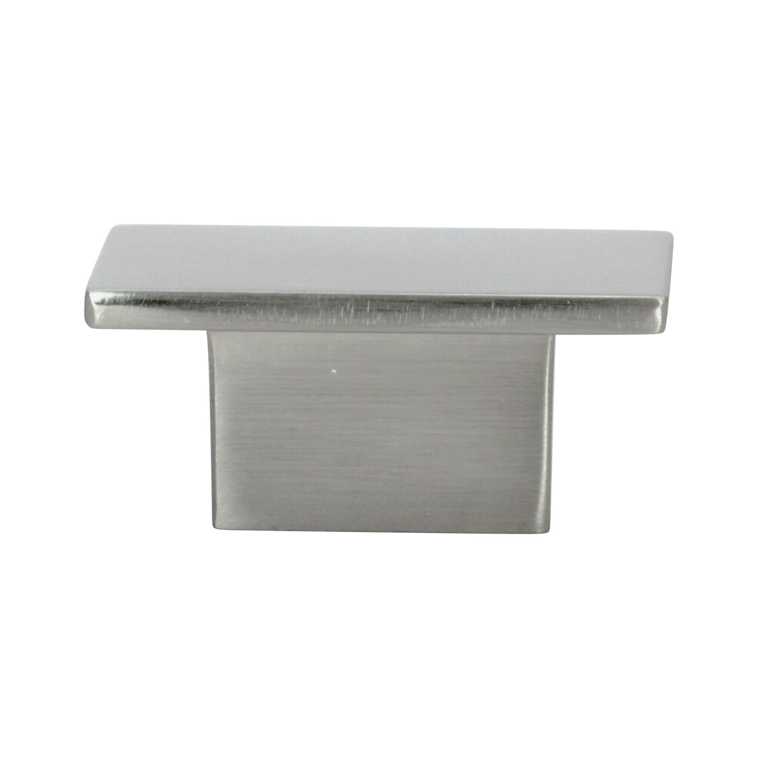 2 Pack Contemporary Rectangle Brushed Nickel Knob 19/16